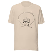 Load image into Gallery viewer, Afro Curly Hair Minimalist Unisex T-shirt Soft Cream XS