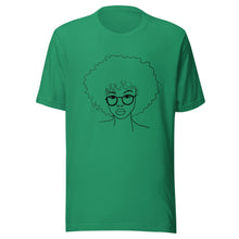 Load image into Gallery viewer, Afro Curly Hair Minimalist Unisex T-shirt Kelly XS
