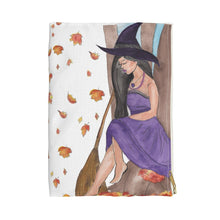 Load image into Gallery viewer, Autumn Witch Accessory Pouch Small White zipper