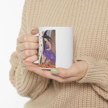 Load image into Gallery viewer, Autumn Witch Ceramic Mugs, Personalized Large Coffee Cup (11oz, 15oz), Fantasy Book Lover Gift