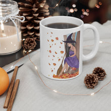 Load image into Gallery viewer, Autumn Witch Ceramic Mugs, Personalized Large Coffee Cup (11oz, 15oz), Fantasy Book Lover Gift