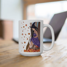 Load image into Gallery viewer, Autumn Witch Ceramic Mugs, Personalized Large Coffee Cup (11oz, 15oz), Fantasy Book Lover Gift
