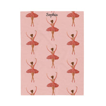 Load image into Gallery viewer, Custom Ballerina Throw Blanket - Personalized Name 30" × 40" Baby Blanket