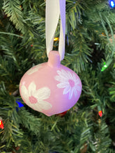 Load image into Gallery viewer, Hand Painted Ceramic Christmas Ornament - Pink Floral