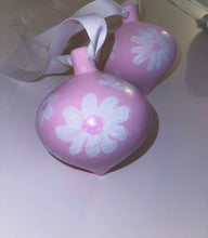 Load image into Gallery viewer, Hand Painted Ceramic Christmas Ornament - Pink Floral
