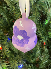 Load image into Gallery viewer, Hand Painted Ceramic Christmas Ornament - Purple Floral