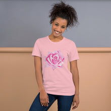 Load image into Gallery viewer, Pink Rose Unisex t-shirt Pink S