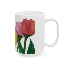 Load image into Gallery viewer, Spring Tulips Ceramic Mug, (11oz, 15oz)