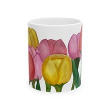 Load image into Gallery viewer, Spring Tulips Ceramic Mug, (11oz, 15oz) 11oz