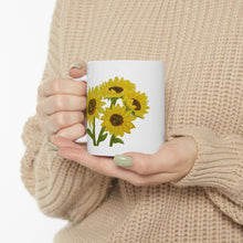 Load image into Gallery viewer, Sunflower Ceramic Mug, (11oz, 15oz)