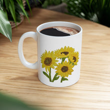 Load image into Gallery viewer, Sunflower Ceramic Mug, (11oz, 15oz)