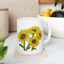 Load image into Gallery viewer, Sunflower Ceramic Mug, (11oz, 15oz)