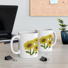 Load image into Gallery viewer, Sunflower Ceramic Mug, (11oz, 15oz)