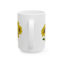 Load image into Gallery viewer, Sunflower Ceramic Mug, (11oz, 15oz) 15oz