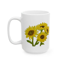 Load image into Gallery viewer, Sunflower Ceramic Mug, (11oz, 15oz)