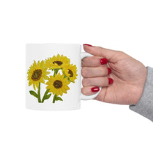 Load image into Gallery viewer, Sunflower Ceramic Mug, (11oz, 15oz)