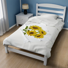 Load image into Gallery viewer, Sunflower Throw Blanket