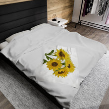 Load image into Gallery viewer, Sunflower Throw Blanket