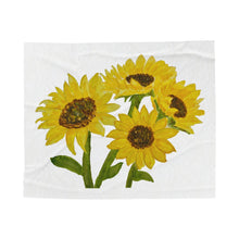 Load image into Gallery viewer, Sunflower Throw Blanket 50" × 60"