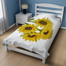 Load image into Gallery viewer, Sunflower Throw Blanket