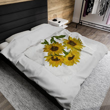 Load image into Gallery viewer, Sunflower Throw Blanket