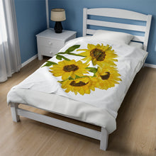 Load image into Gallery viewer, Sunflower Throw Blanket