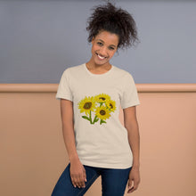 Load image into Gallery viewer, Sunflower Unisex t-shirt Soft Cream XS
