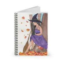 Load image into Gallery viewer, Autumn Witch Spiral Notebook - Ruled Line