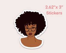 Load image into Gallery viewer, Black Woman Afro Stickers