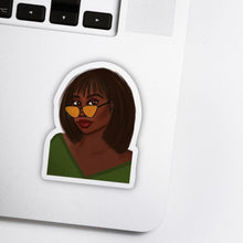 Load image into Gallery viewer, Black Woman Glasses Stickers