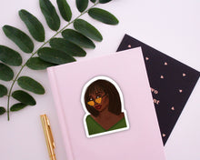 Load image into Gallery viewer, Black Woman Glasses Stickers