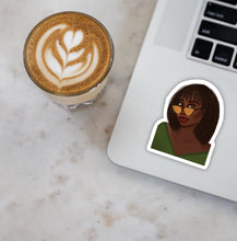 Load image into Gallery viewer, Black Woman Glasses Stickers