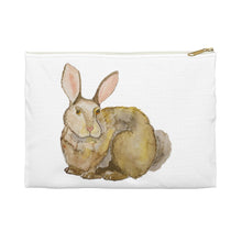 Load image into Gallery viewer, Bunny Accessory Pouch Small White zipper 
