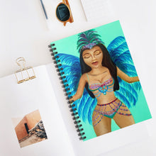 Load image into Gallery viewer, Carnival Woman Spiral Notebook - Ruled Line
