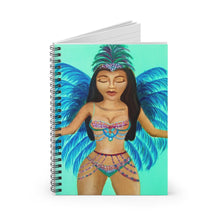 Load image into Gallery viewer, Carnival Woman Spiral Notebook - Ruled Line