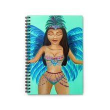 Load image into Gallery viewer, Carnival Woman Spiral Notebook - Ruled Line