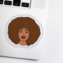 Load image into Gallery viewer, Curly Afro Black Woman Stickers