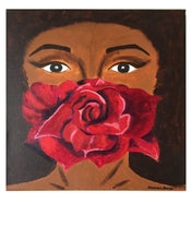 Load image into Gallery viewer, Dark Rose Acrylic Painting