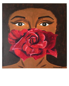 Dark Rose Acrylic Painting 