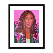 Load image into Gallery viewer, Flower Locs Framed & Mounted Print 16"x20" Black Frame