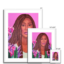 Load image into Gallery viewer, Flower Locs Framed & Mounted Print