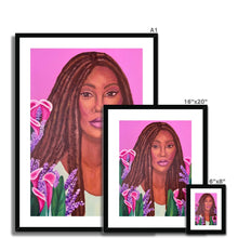 Load image into Gallery viewer, Flower Locs Framed & Mounted Print