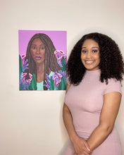 Load image into Gallery viewer, Flower Locs Oil and Acrylic Painting