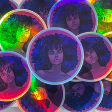 Load image into Gallery viewer, Holographic Afro Galaxy Sticker