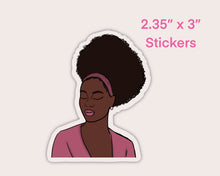 Load image into Gallery viewer, Natural Hair Black Woman Stickers