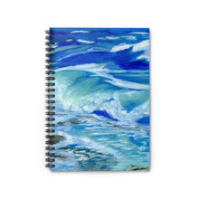 Load image into Gallery viewer, Ocean Waves Spiral Notebook - Ruled Line One Size