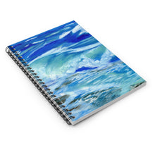 Load image into Gallery viewer, Ocean Waves Spiral Notebook - Ruled Line
