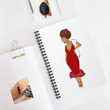 Load image into Gallery viewer, Red Afro Spiral Notebook - Ruled Line