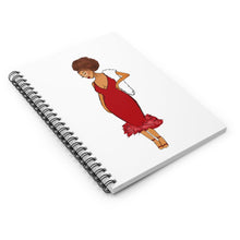 Load image into Gallery viewer, Red Afro Spiral Notebook - Ruled Line