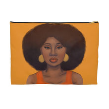 Load image into Gallery viewer, Tangerine Accessory Pouch Large White zipper